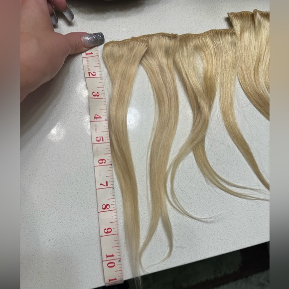 12 INCH BLEACH BLONDE CLIP IN EXTENSIONS - Picture 7 of 8